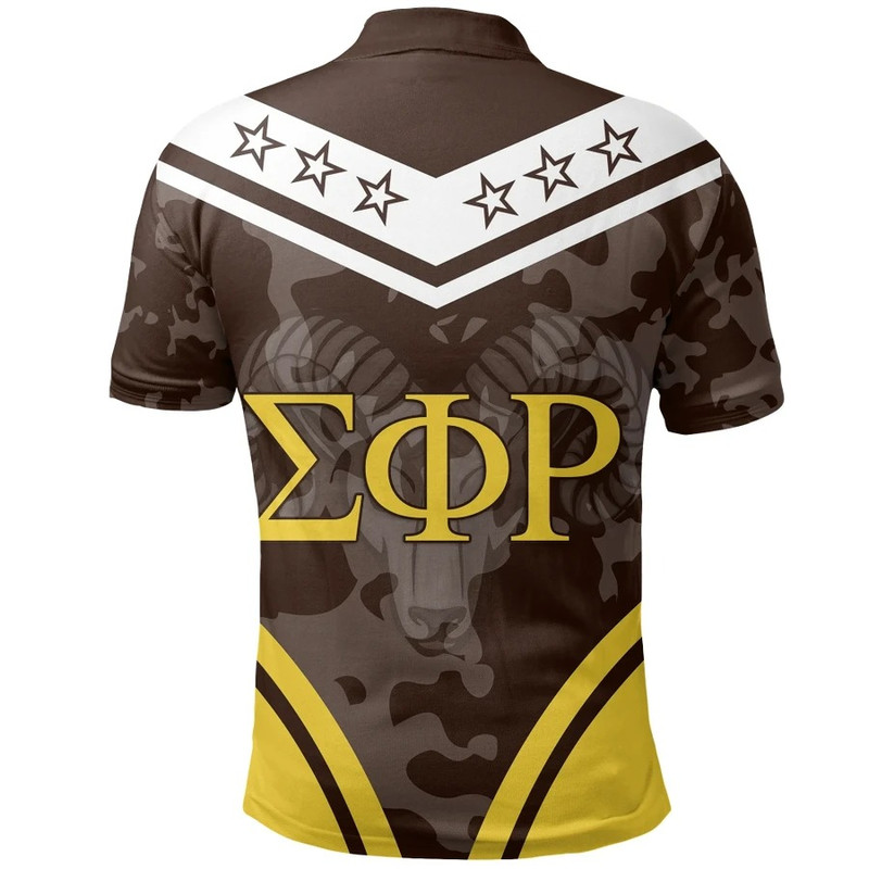 Sigma Phi Rho Camouflage Polo Shirt, African Polo Shirt For Men Women