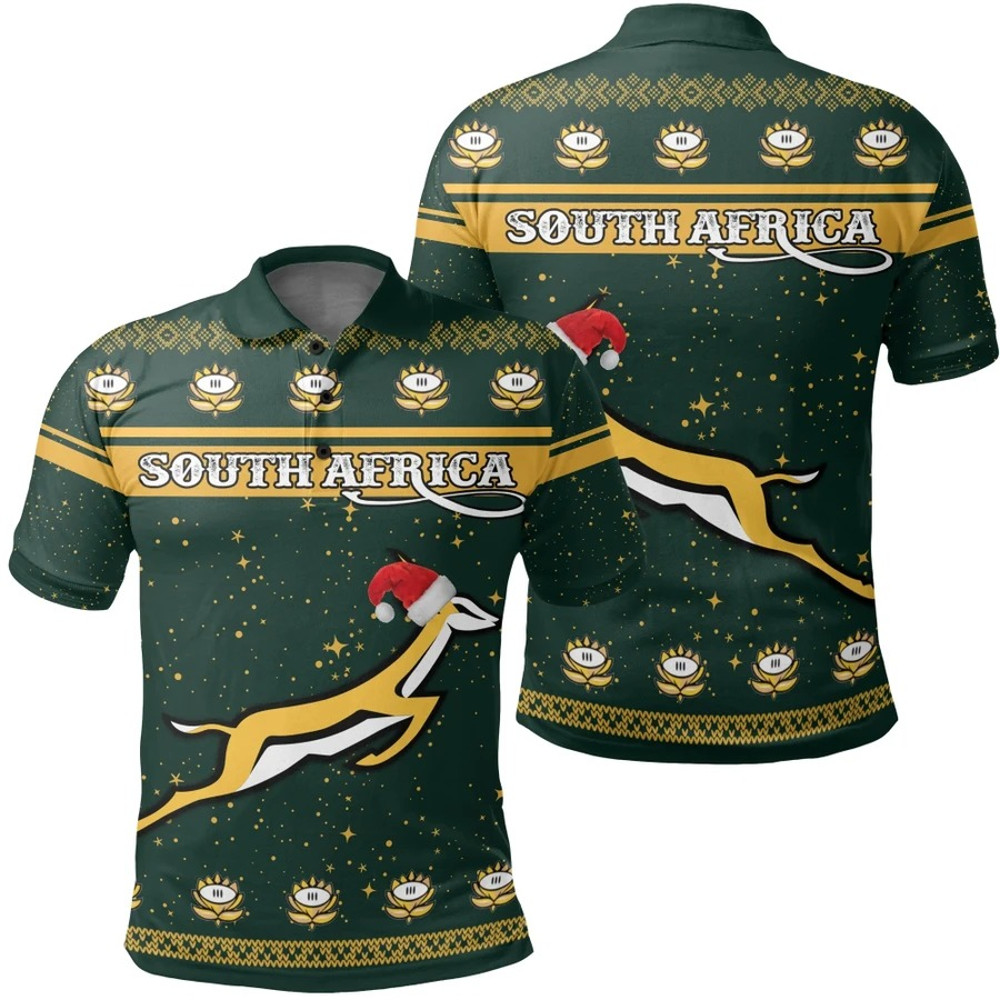 South Africa Christmas Polo Shirt, African Polo Shirt For Men Women