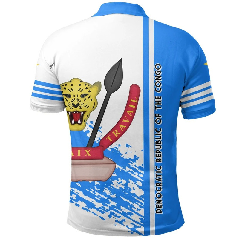 Democratic Republic Of The Congo Quarter Style Polo Shirt, African Polo Shirt For Men Women