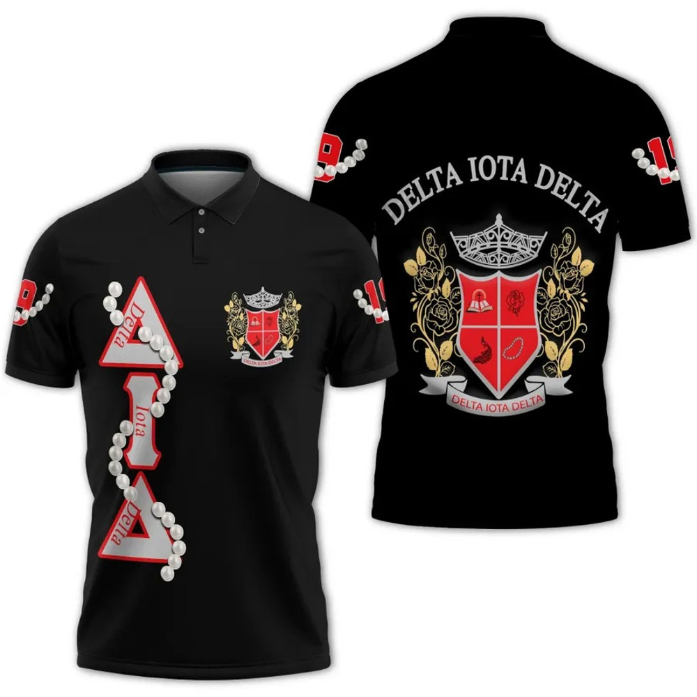 Delta Iota Delta Pearl Polo Shirt, African Polo Shirt For Men Women