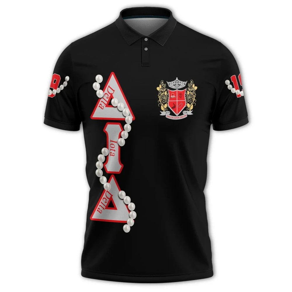 Delta Iota Delta Pearl Polo Shirt, African Polo Shirt For Men Women