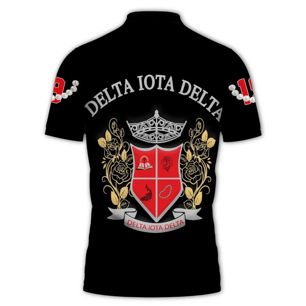 Delta Iota Delta Pearl Polo Shirt, African Polo Shirt For Men Women