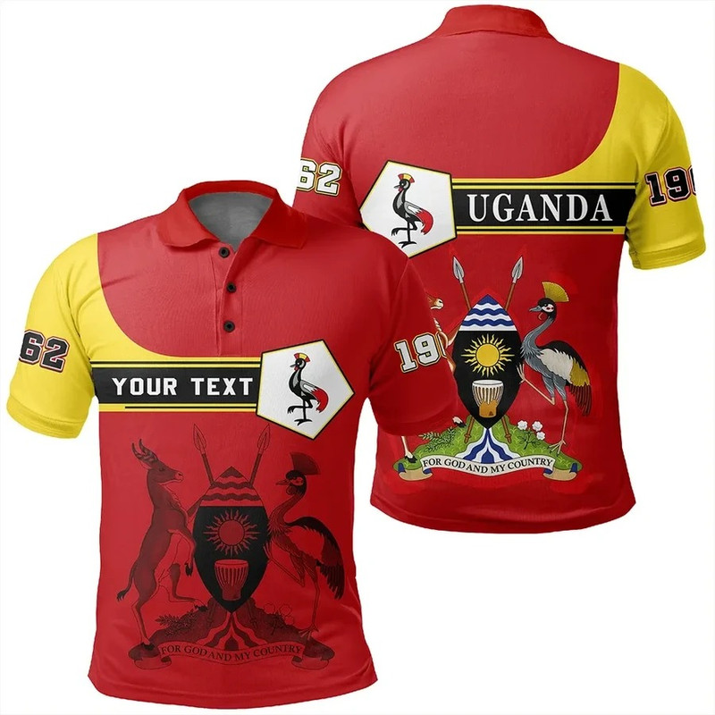 Custom Uganda Polo Shirt Pentagon Style, African Polo Shirt For Men Women