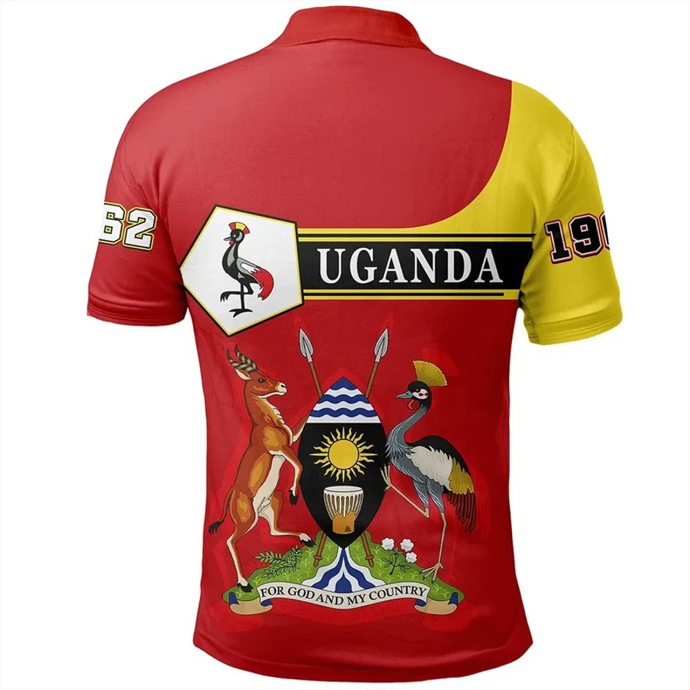 Custom Uganda Polo Shirt Pentagon Style, African Polo Shirt For Men Women