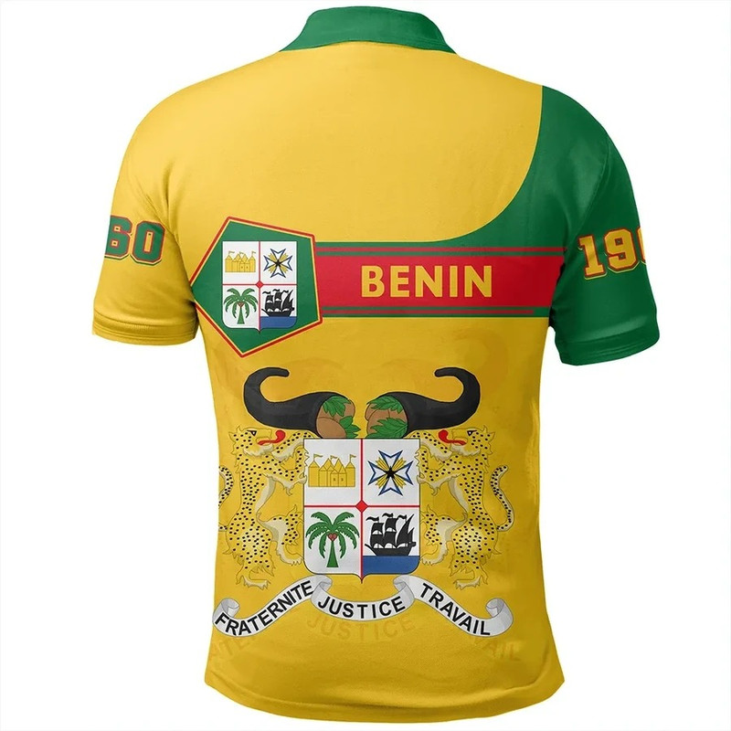 Custom Benin Polo Shirt Pentagon Style, African Polo Shirt For Men Women