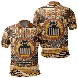 duafe polo shirt leo style, african polo shirt for men women