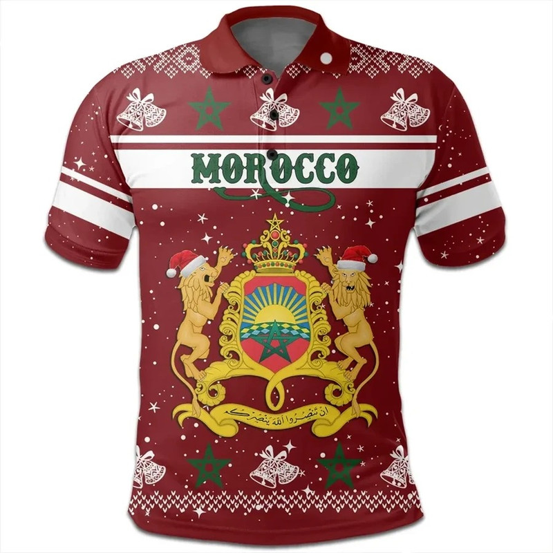 Morocco Polo Shirt Christmas, African Polo Shirt For Men Women