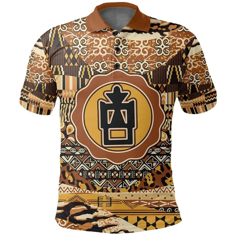 Gye Wani Polo Shirt Leo Style, African Polo Shirt For Men Women