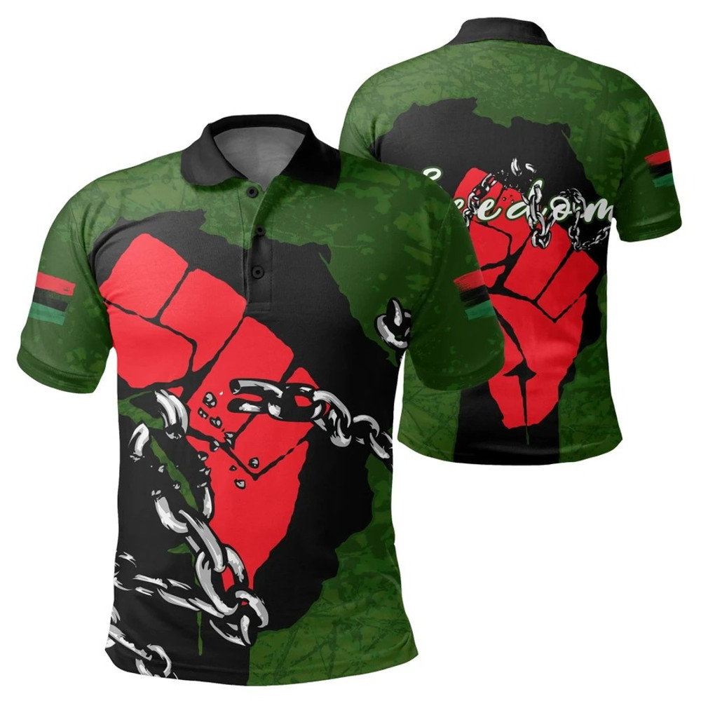 Freedom Fighter Polo Shirt, African Polo Shirt For Men Women