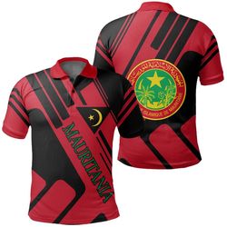 mauritania polo shirt rockie style, african polo shirt for men women
