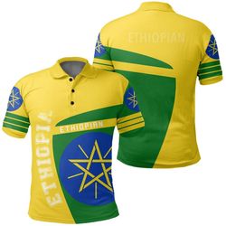 ethiopia polo shirt sport premium, african polo shirt for men women