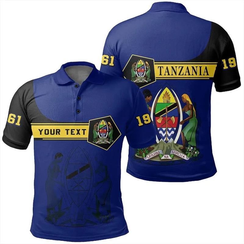 Custom Tanzania Polo Shirt Pentagon Style, African Polo Shirt For Men Women