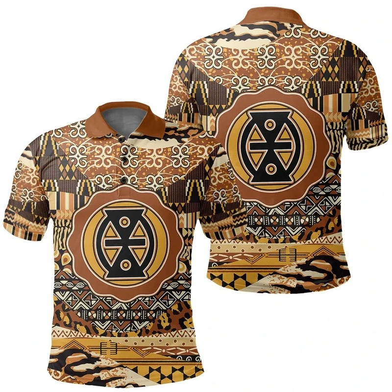 Mmere Dane Polo Shirt Leo Style, African Polo Shirt For Men Women