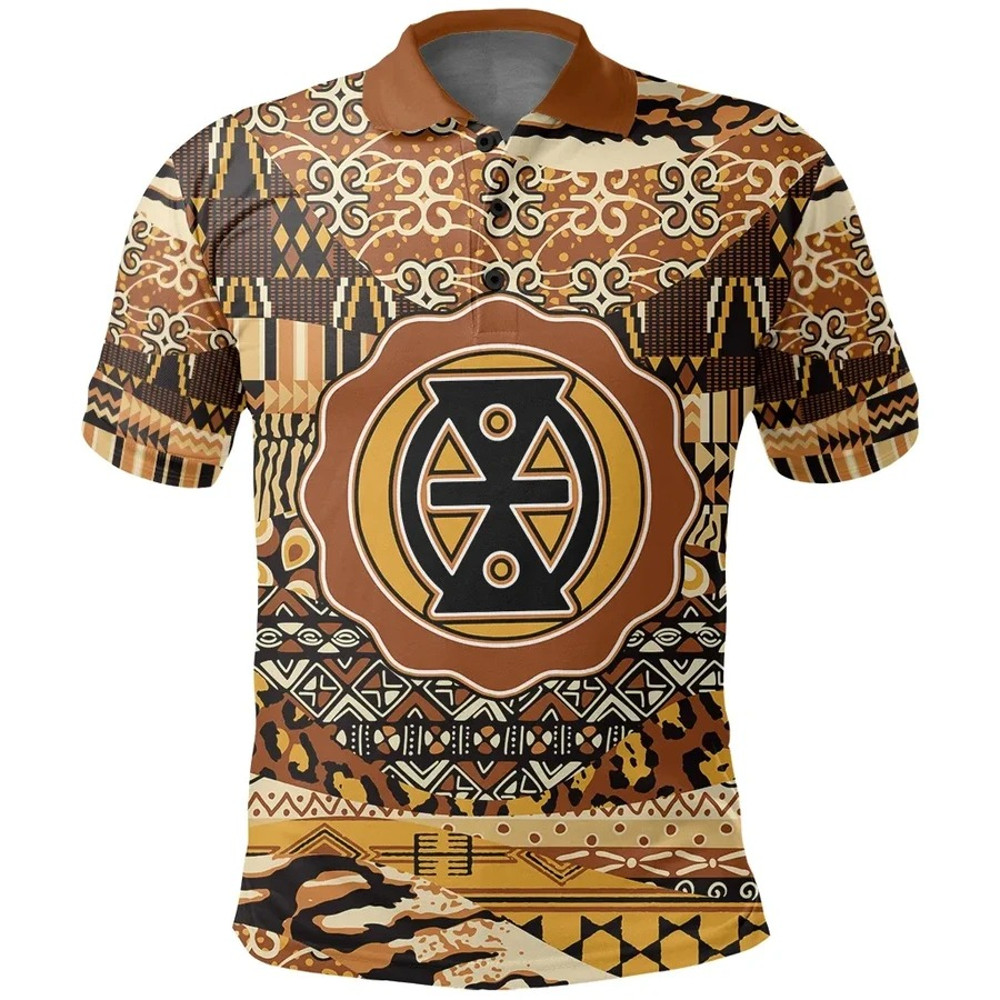 Mmere Dane Polo Shirt Leo Style, African Polo Shirt For Men Women
