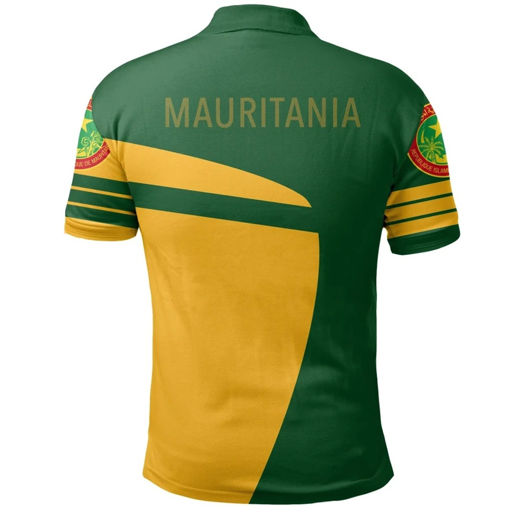 Mauritania Polo Shirt Sport Premium, African Polo Shirt For Men Women