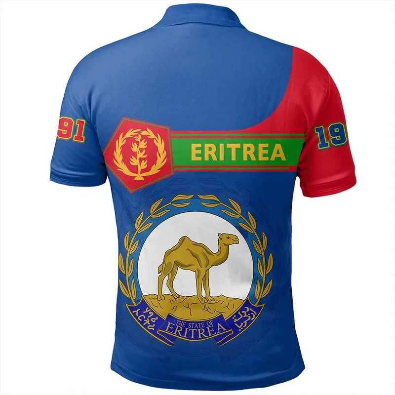 Custom Eritrea Polo Shirt Pentagon Style, African Polo Shirt For Men Women