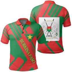burkina faso polo shirt rockie style, african polo shirt for men women