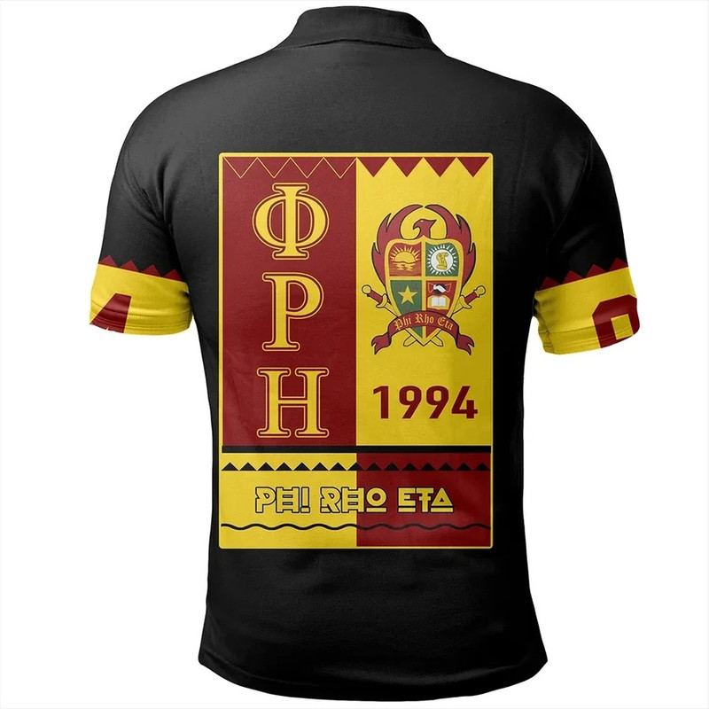 Phi Rho Eta Black Style Polo Shirt, African Polo Shirt For Men Women