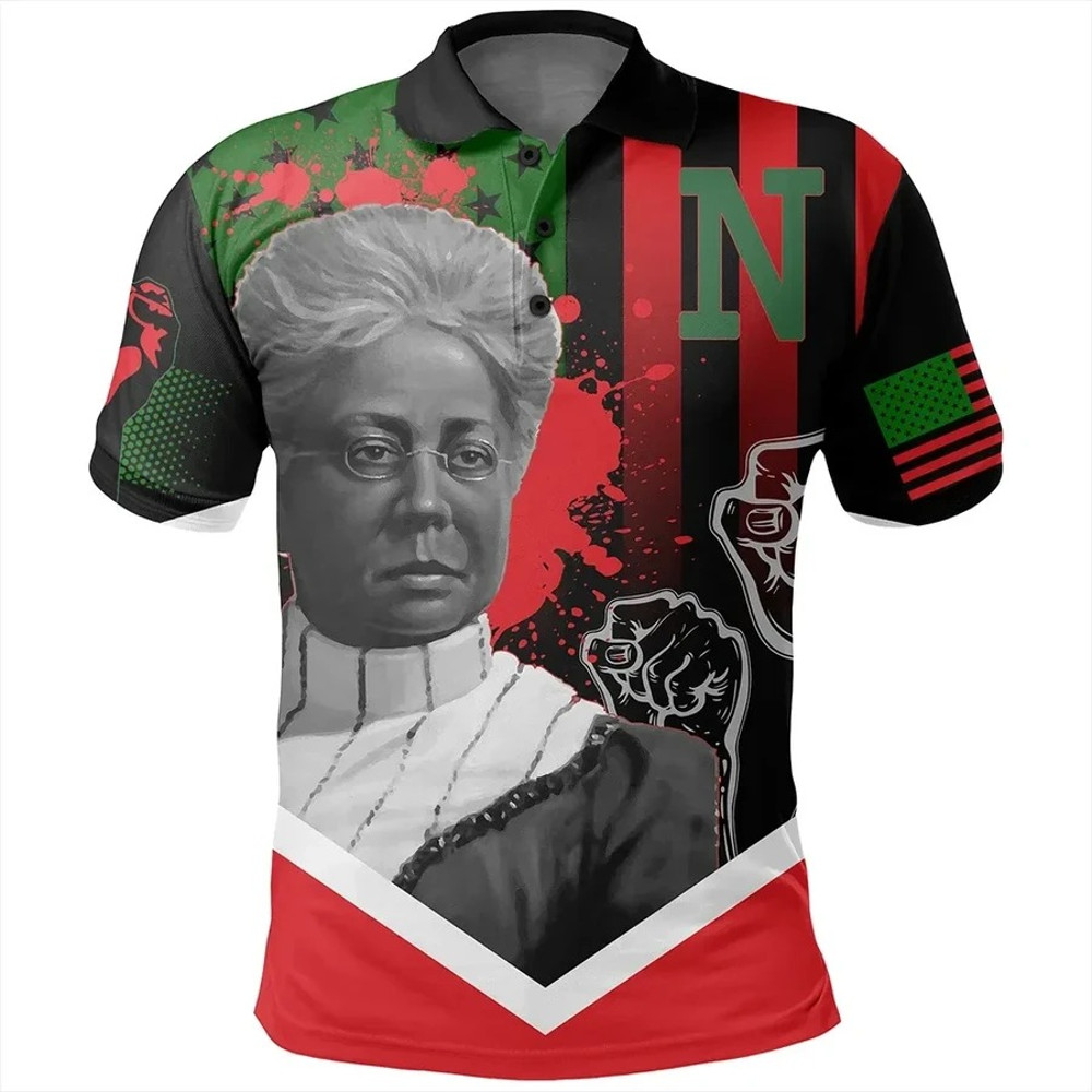 African American Flag Nannie Helen Burroughs Polo Shirt, African Polo Shirt For Men Women