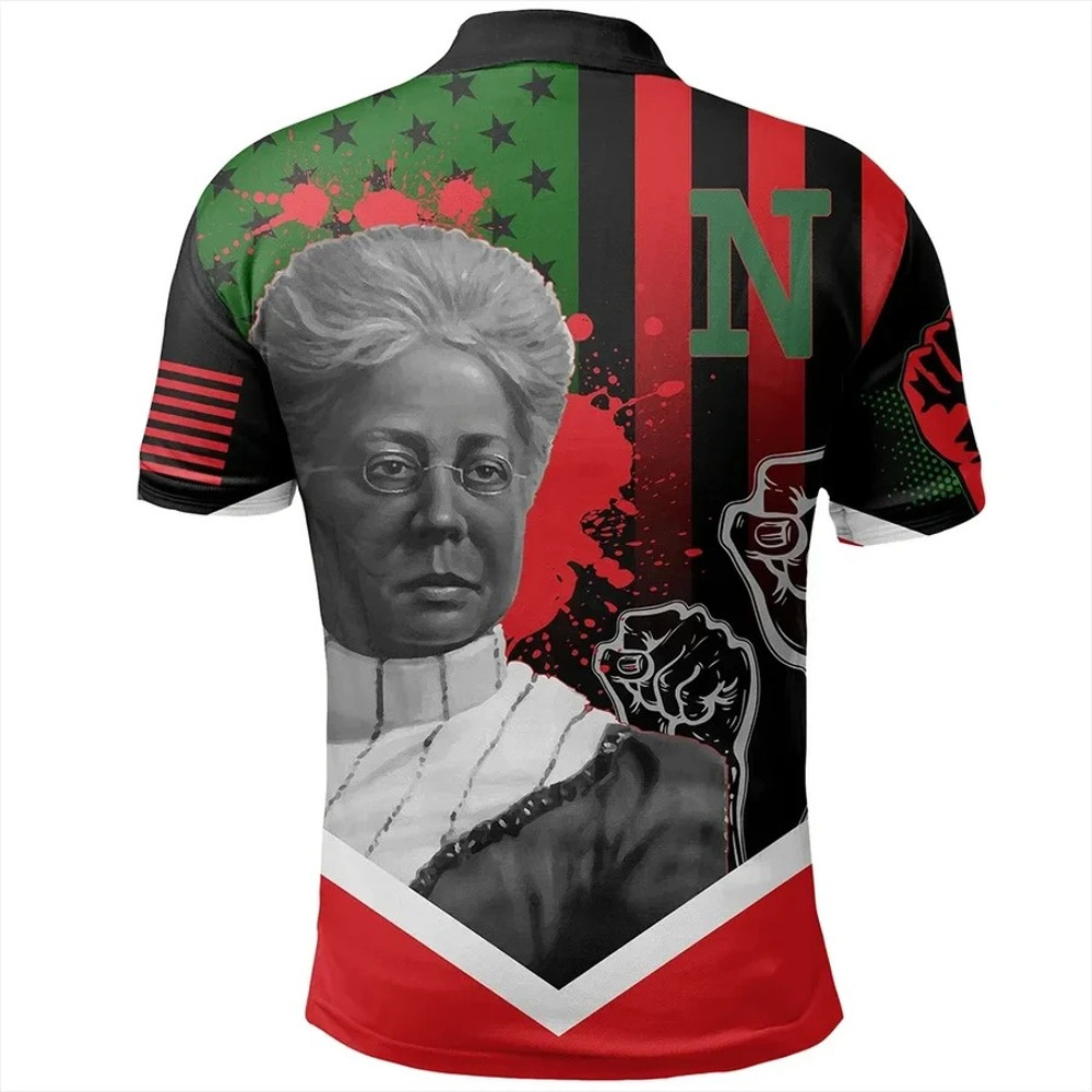 African American Flag Nannie Helen Burroughs Polo Shirt, African Polo Shirt For Men Women