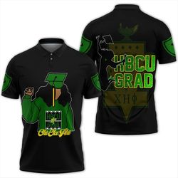 chi eta phi hbcu style polo shirt, african polo shirt for men women