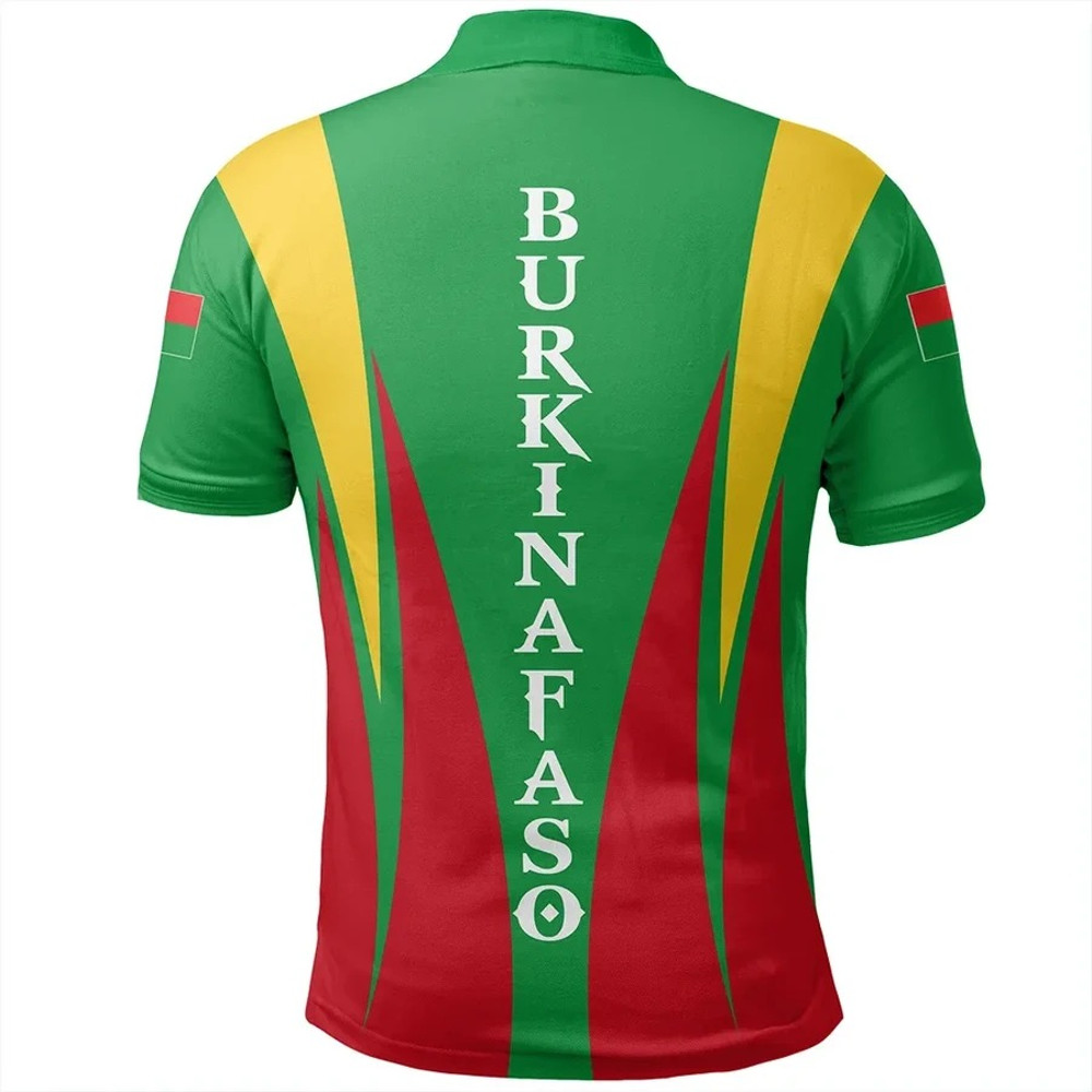 Burkina Faso Polo Shirt Apex Style, African Polo Shirt For Men Women