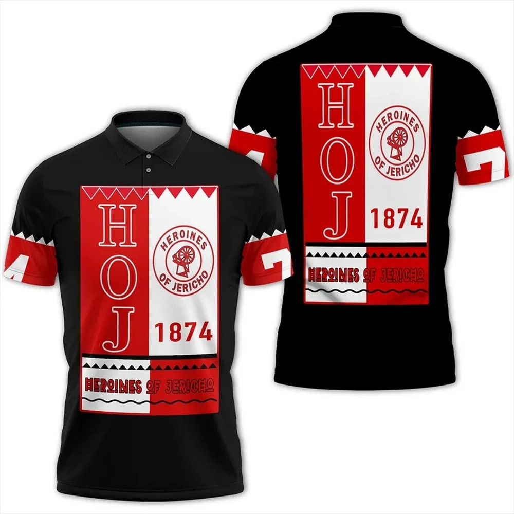 Heroines Of Jericho Black Style Polo Shirt, African Polo Shirt For Men Women