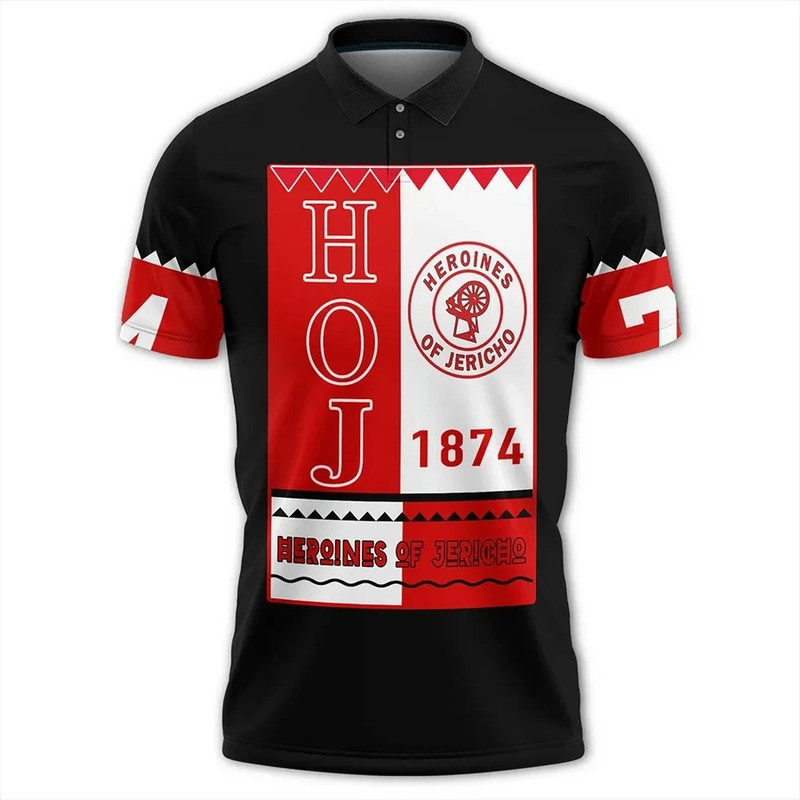 Heroines Of Jericho Black Style Polo Shirt, African Polo Shirt For Men Women