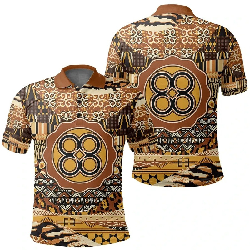 Agyin Dawuru Polo Shirt Leo Style, African Polo Shirt For Men Women