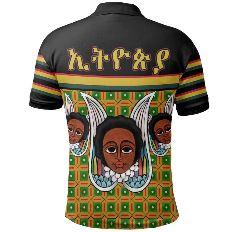 Ethiopia Tewahedo Angel Orthodox Polo Shirt - Quing Style, African Polo Shirt For Men Women