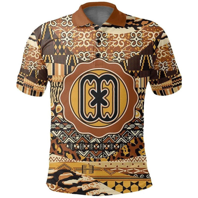 Nante Yie Polo Shirt Leo Style, African Polo Shirt For Men Women