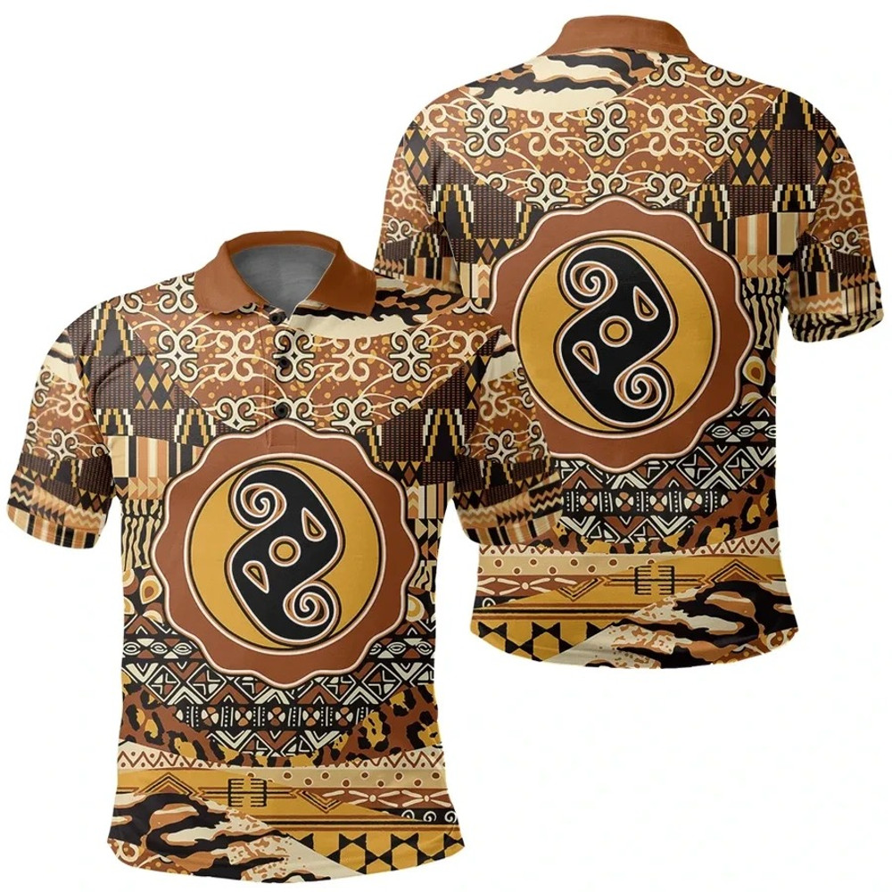 Yebehyia Bio Polo Shirt Leo Style, African Polo Shirt For Men Women