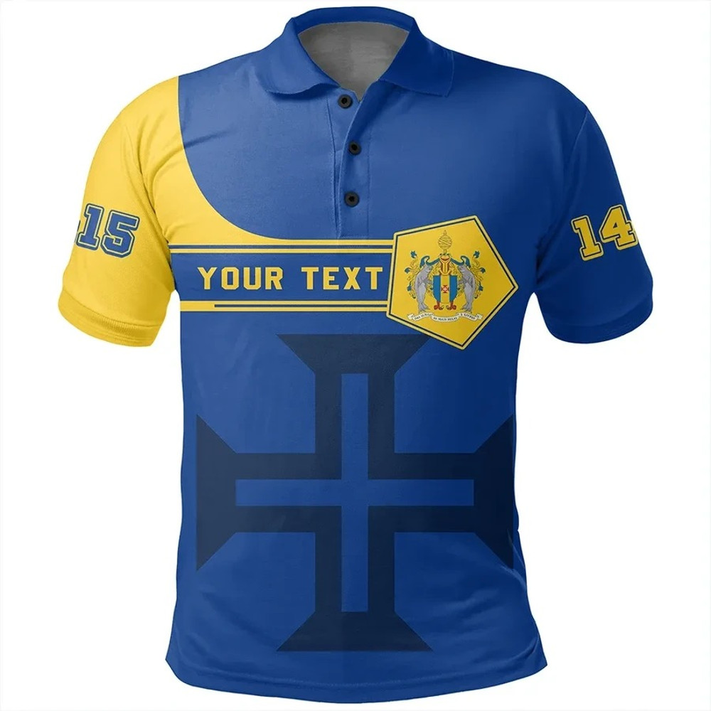 Custom Madeira Polo Shirt Pentagon Style, African Polo Shirt For Men Women