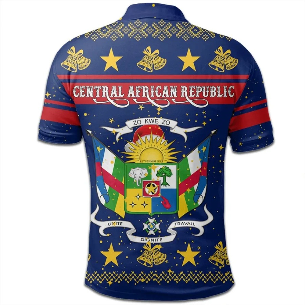 Central African Republic Polo Shirt Christmas, African Polo Shirt For Men Women