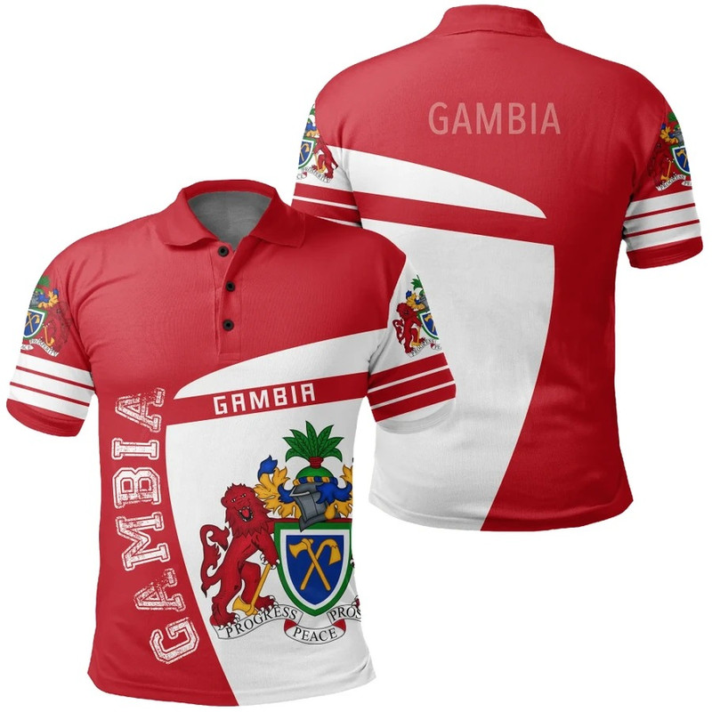 The Gambia Polo Shirt Sport Premium, African Polo Shirt For Men Women