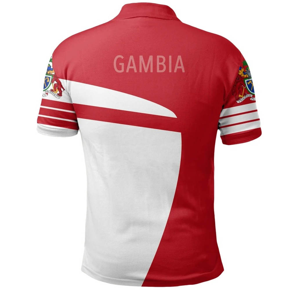 The Gambia Polo Shirt Sport Premium, African Polo Shirt For Men Women