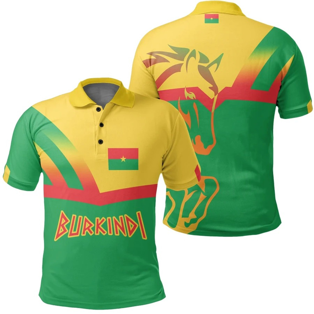 Burkina Faso Pride Burkindi Polo Shirt - Prime Style, African Polo Shirt For Men Women