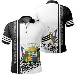 central african republic quarter style polo shirt, african polo shirt for men women