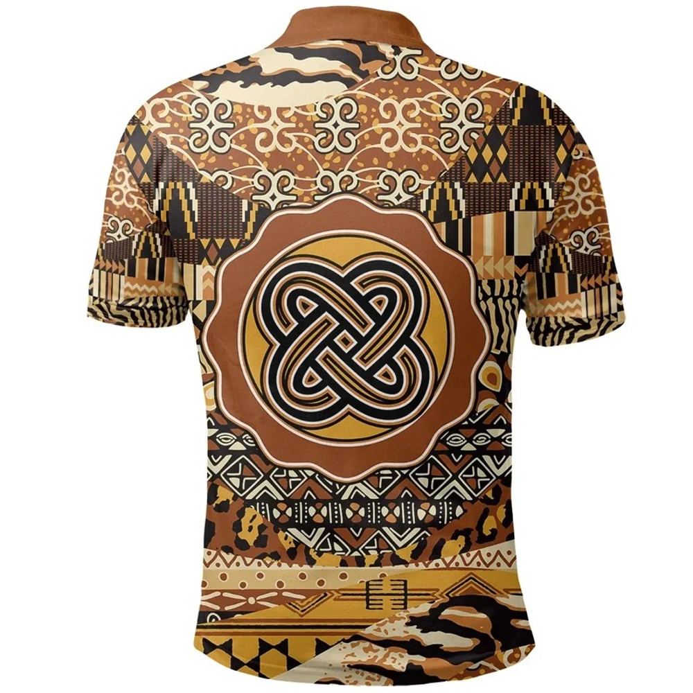 Kramo Bone Polo Shirt Leo Style, African Polo Shirt For Men Women