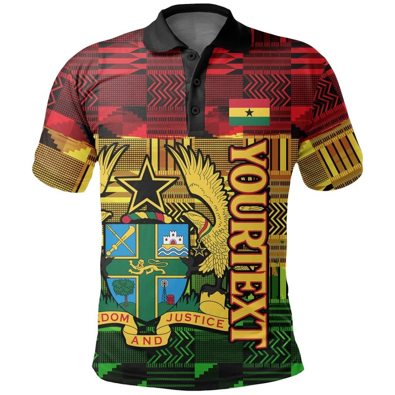 Ghana Kente Customize Polo Shirt, African Polo Shirt For Men Women