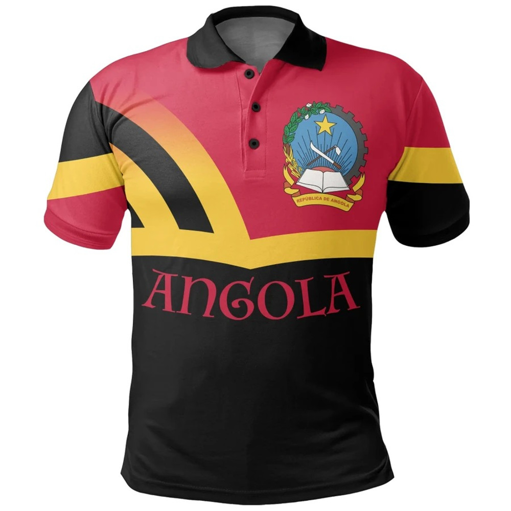 Angola Prime Style Polo Shirt, African Polo Shirt For Men Women