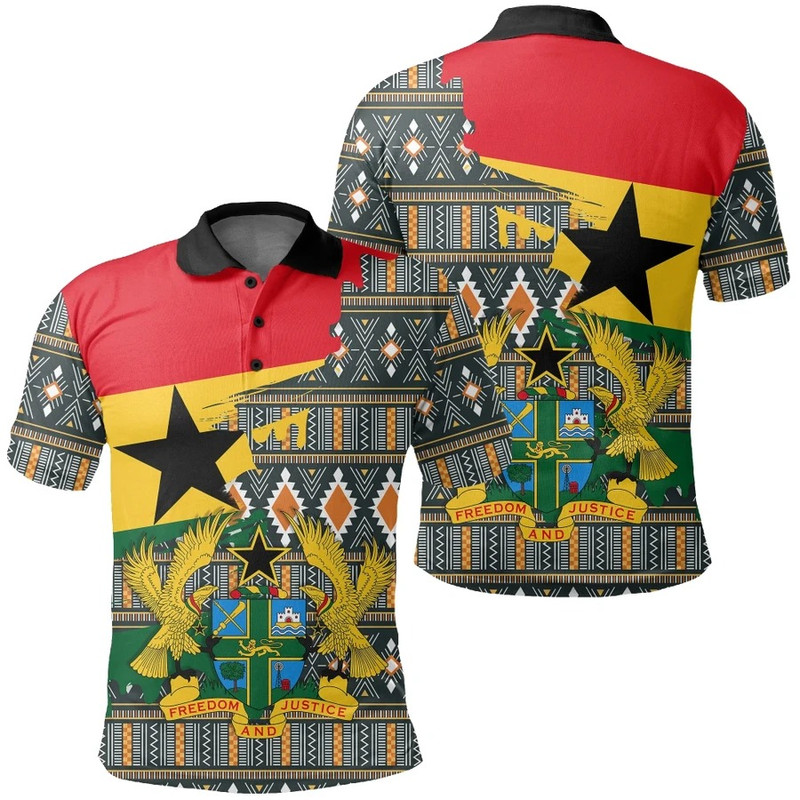 Kente Old Tribal Polo Shirt - Gash Style, African Polo Shirt For Men Women
