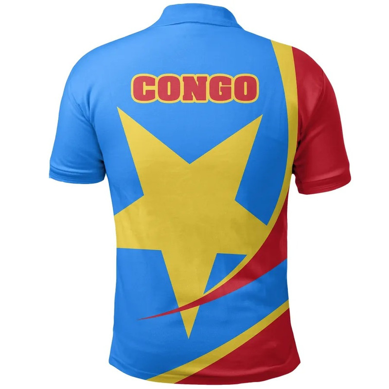 Democratic Republic of the Congo Arch Style Polo Shirt, African Polo Shirt For Men Women