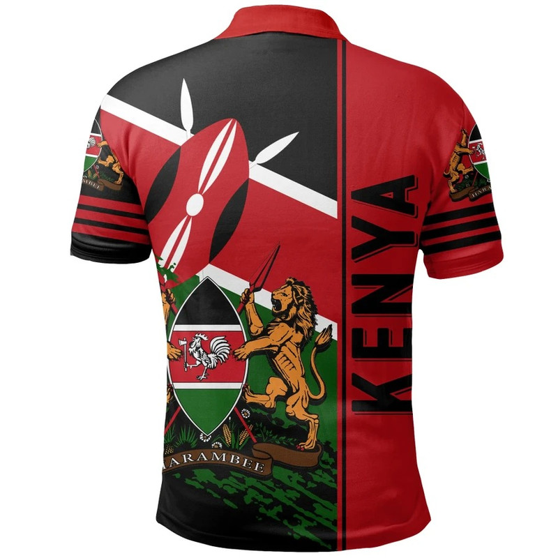 Kenya Polo Shirt Quarter Style, African Polo Shirt For Men Women
