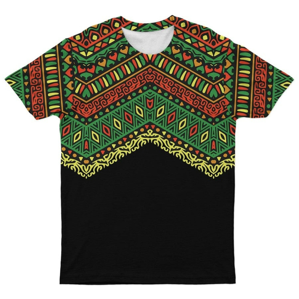 African Pattern RBG T-shirt, African T-shirt For Men Women
