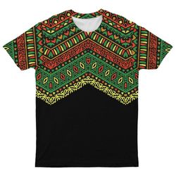 african pattern rbg t-shirt, african t-shirt for men women