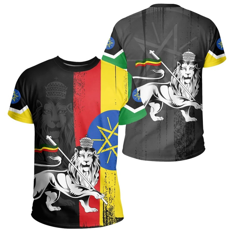 Ethiopia Lion Tee, African T-shirt For Men Women