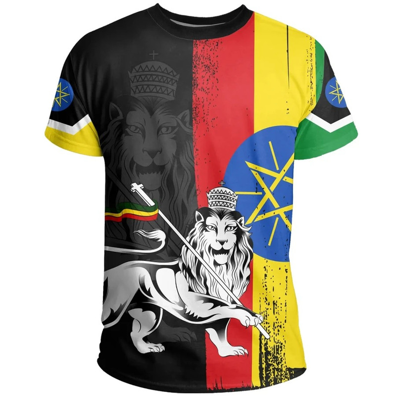 Ethiopia Lion Tee, African T-shirt For Men Women