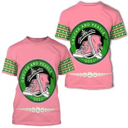 chucks and pearls 2021 pink and green t-shirt, african t-shirt for men women