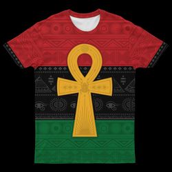 pan african ankh t-shirt, african t-shirt for men women